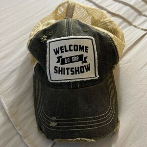 Grey and Tan Distressed Cap